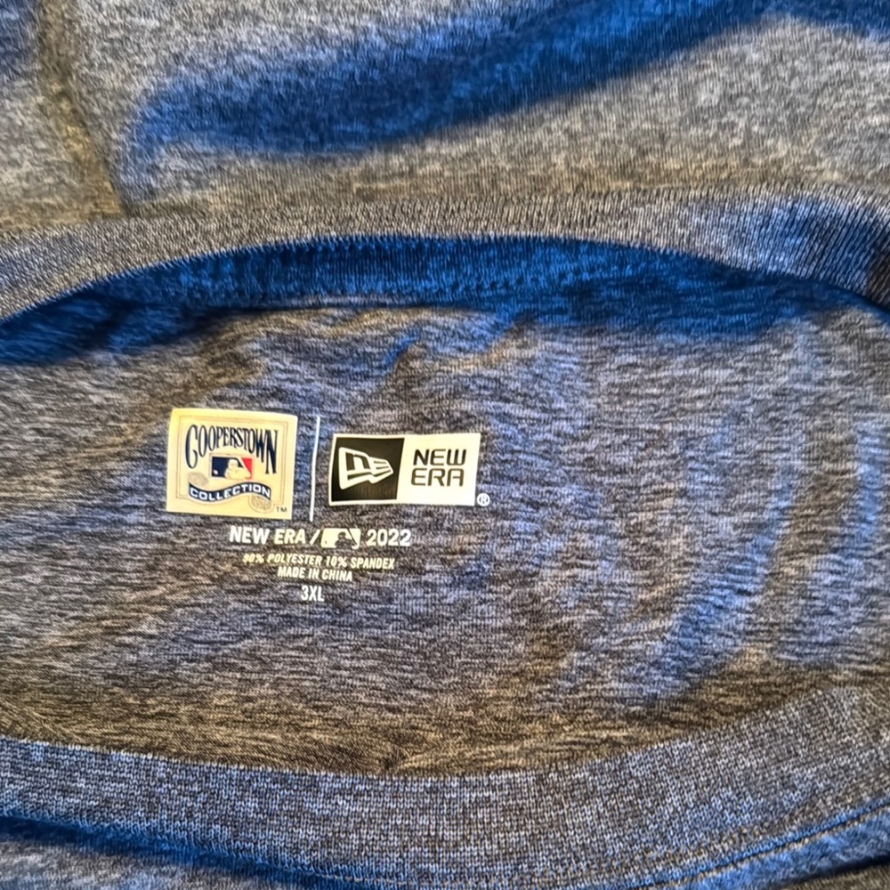 New Era Cooperstown Collection Heather Blue Tee